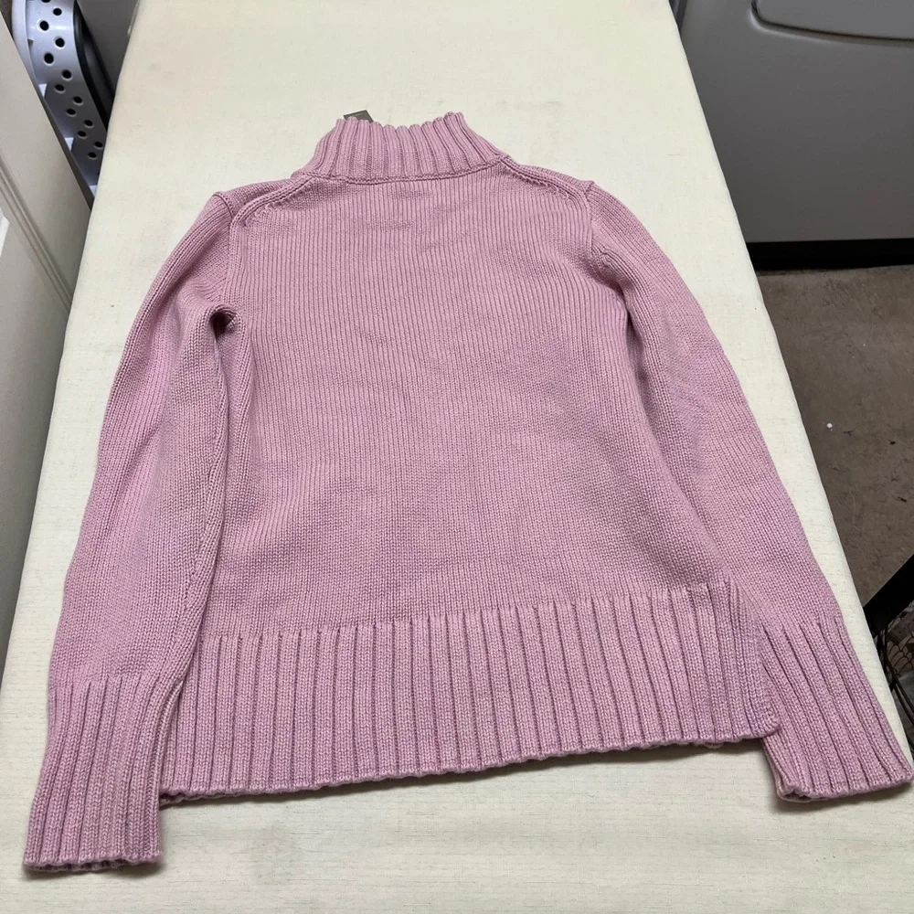 NWT J.Crew XXS pink cotton turtleneck sweater